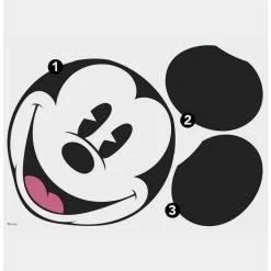Budget 🔔 Disney Classic Mickey Head XL Peel And Stick Wall Decal ⭐