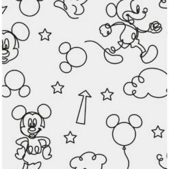 Cheap ✨ Disney Mickey Mouse Black And White Line Art Peel & Stick Wallpaper 🎁