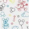 Deals 🔥 Disney Mickey Mouse Red And Yellow Line Art Peel & Stick Wallpaper 😀