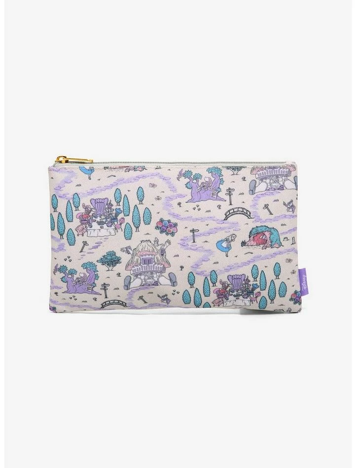 New ๐ Loungefly Disney Alice In Wonderland Map Makeup Bag โจ