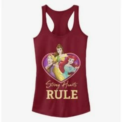 Promo 💯 Disney Princess Strong Hearts Rule 👧 Girls Tank 🔔