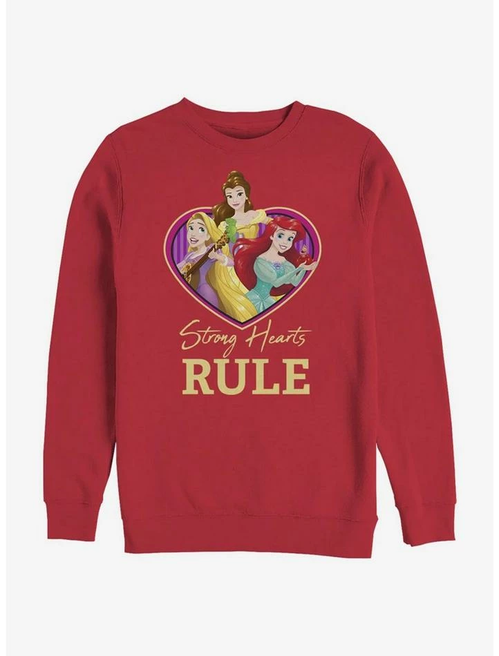 Deals 👍 Disney Princess Strong Hearts Rule Crew Sweatshirt 🌟