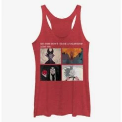 Top 10 👏 Disney Villains Valentine Meme 👧 Girls Tank 👍