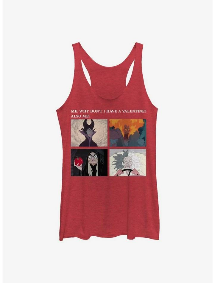 Top 10 👏 Disney Villains Valentine Meme 👧 Girls Tank 👍