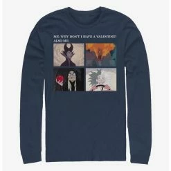 Best deal 🔔 Disney Villains Valentine Meme Long-Sleeve T-Shirt 🔔