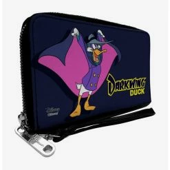 Best reviews of 🧨 Disney Darkwing Duck Cape Pose Navy Yellow Zip Around Wallet ✔️