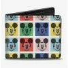 Discount 🛒 Disney Mickey Mouse Smiling Blocks Bifold Wallet 🧨