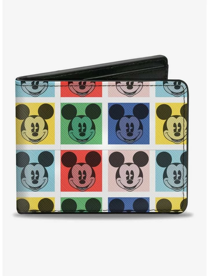 Discount ๐ Disney Mickey Mouse Smiling Blocks Bifold Wallet ๐งจ
