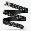 Flash Sale 👏 Disney Hocus Pocus Elements Collage Black White Seatbelt Belt 💯