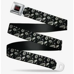 Flash Sale 👏 Disney Hocus Pocus Elements Collage Black White Seatbelt Belt 💯