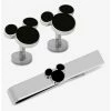 Budget 🔥 Disney Mickey Mouse Silhouette Cufflinks and Tie Bar Set 👏