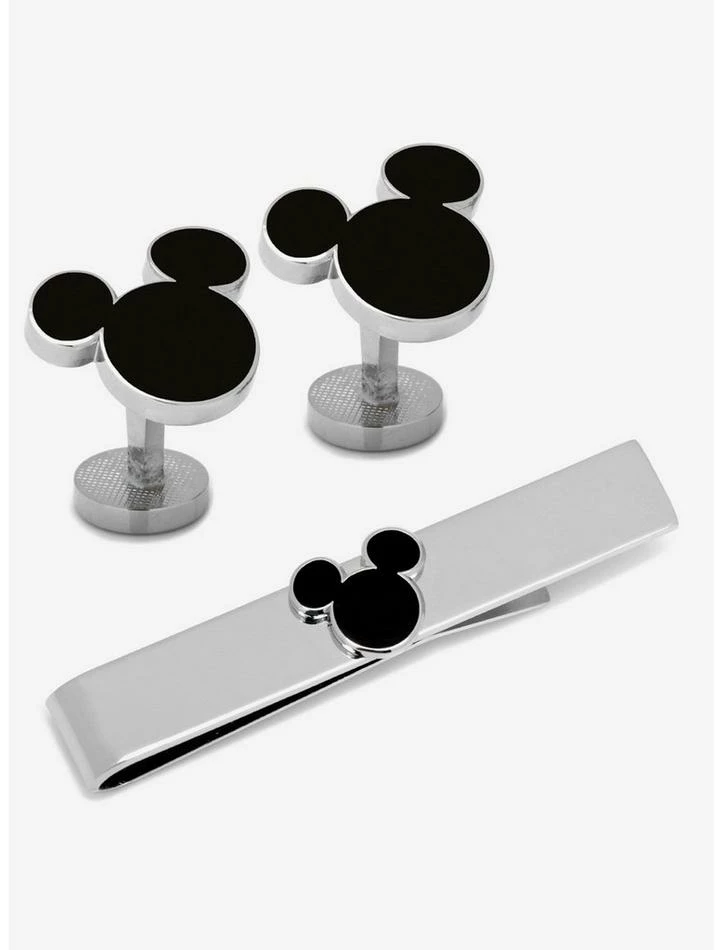 Budget ๐ฅ Disney Mickey Mouse Silhouette Cufflinks and Tie Bar Set ๐
