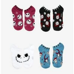 Cheapest 🛒 The Nightmare Before 🎁 Christmas Coffin No-Show 🧦 Socks 4 Pair 🤩