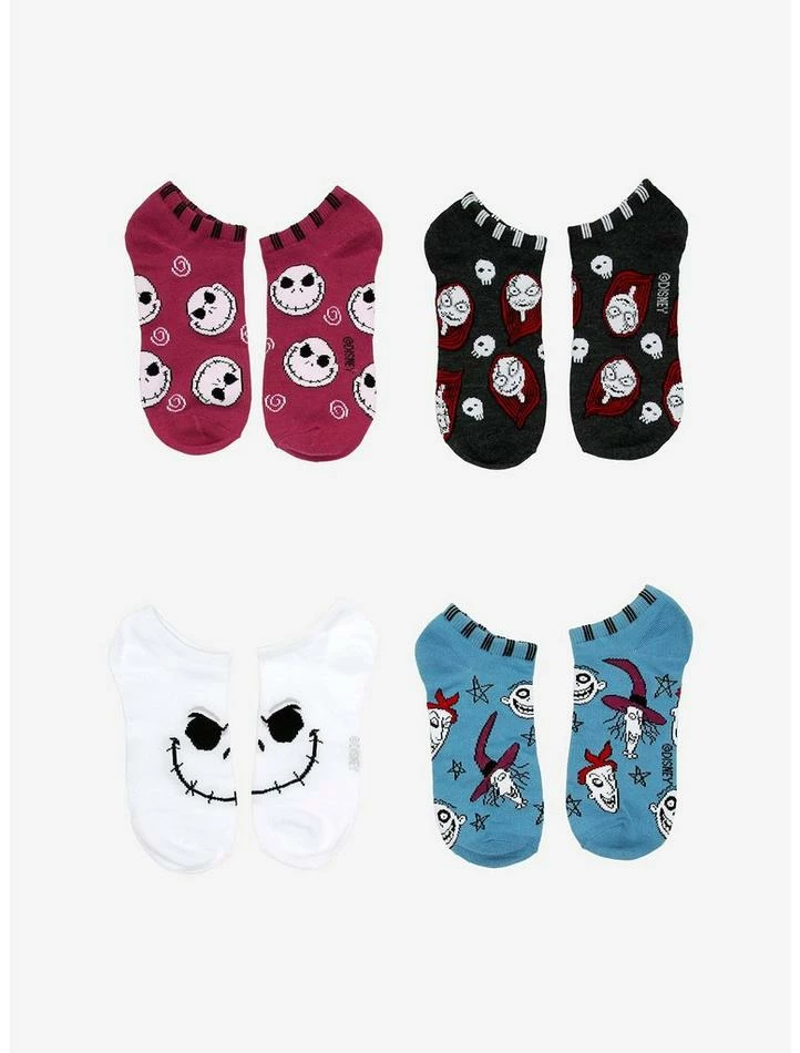 Cheapest 🛒 The Nightmare Before 🎁 Christmas Coffin No-Show 🧦 Socks 4 Pair 🤩