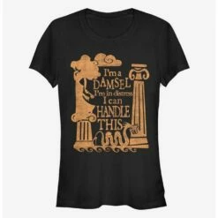 Budget 😀 Disney Hercules I'm A Damsel 👧 Girls T-Shirt 👏