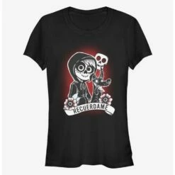 New 🌟 Disney Pixar Coco Recuerdame Tattoo 👧 Girls T-Shirt 🤩