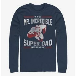 Deals 🤩 Disney Pixar The Incredibles Sporty Super Dad Long-Sleeve T-Shirt 😍