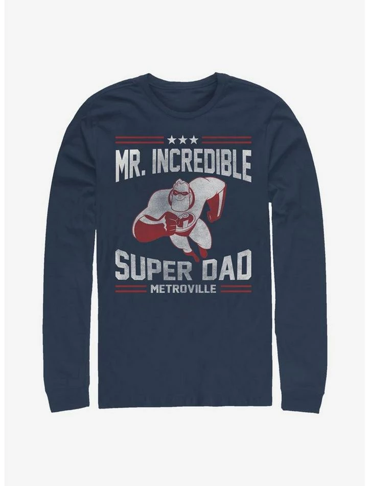 Deals ๐คฉ Disney Pixar The Incredibles Sporty Super Dad Long-Sleeve T-Shirt ๐