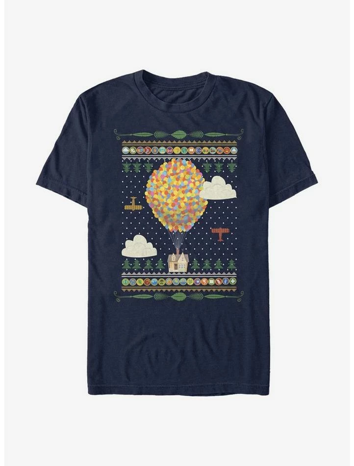Cheap 👍 Disney Pixar Up Ugly Holiday Sweater T-Shirt 😀 - Image 3