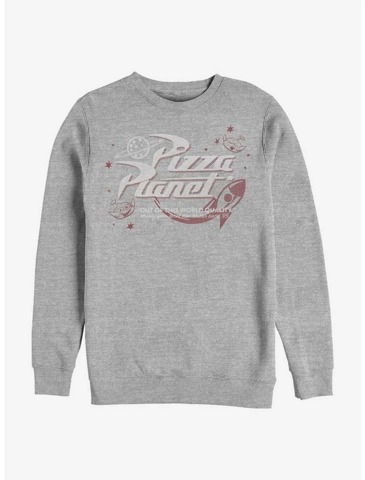 Best Pirce ⌛ Disney Pixar Toy Story Retro Pizza Planet Crew Sweatshirt 💯