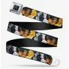 New ⭐ Disney 🐶 Dogs Group Collage Paws Gray Black Seatbelt Belt 🎁