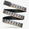 Coupon 😉 Disney Mickey Mouse Poses Gray Clamp Belt 🔥