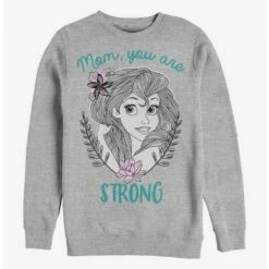 Best deal ⭐ Disney The Little Mermaid Strong Mom Crew Sweatshirt 🔥
