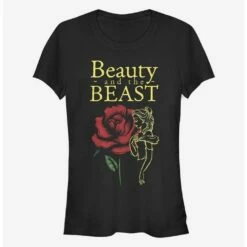 Best Pirce 😀 Disney Beauty And The Beast Rose 👧 Girls T-Shirt 🧨