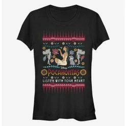 Discount ✨ Disney Pocahontas Ugly Holiday Sweater 👧 Girls T-Shirt ❤️