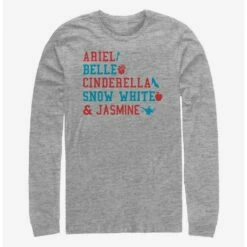 Best deal 🔔 Disney Princess Stacked Names Long-Sleeve T-Shirt 🤩