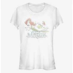 Wholesale 🎁 Disney The Little Mermaid Watercolor Fade Ariel 👧 Girls T-Shirt 🎁