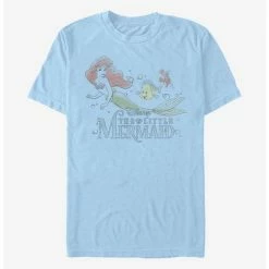 Top 10 🔥 Disney The Little Mermaid Watercolor Fade Ariel T-Shirt ❤️