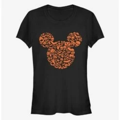 Flash Sale ⌛ Disney Mickey Mouse Mouse Ears 🎃 Halloween Icons 👧 Girls T-Shirt ⭐