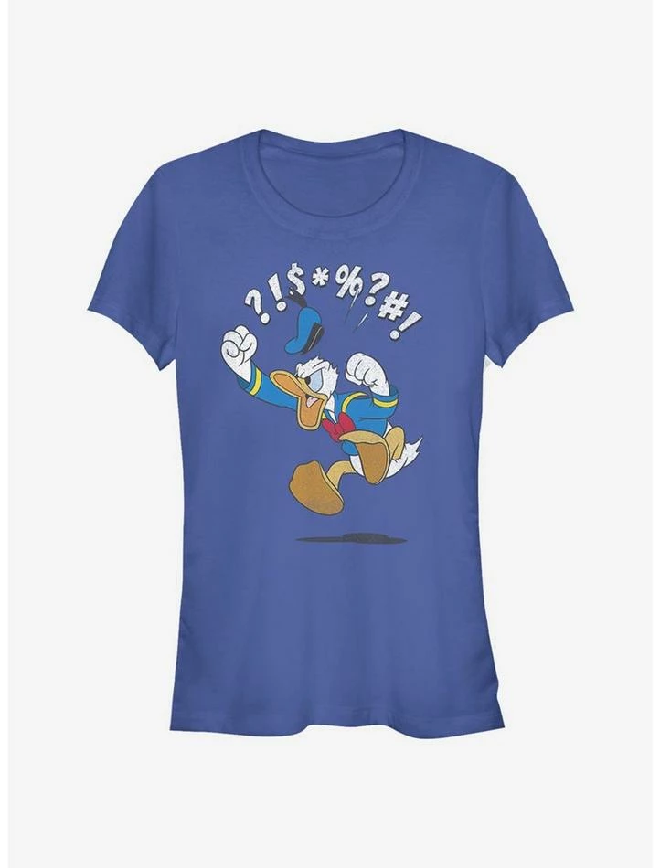 Budget ๐ Disney Donald Duck Angry Donald Jump ๐ง Girls T-Shirt ๐
