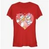 Best Sale 🎉 Disney Donald Duck Donald And Daisy Love 👧 Girls T-Shirt 😉