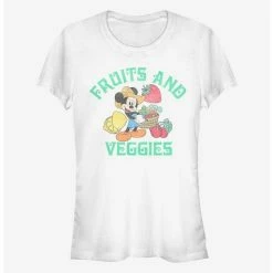 Discount 🔔 Disney Mickey Mouse Fruits And Veggies 👧 Girls T-Shirt 🌟