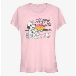 Budget 😍 Disney Mickey Mouse Happy Trails 👧 Girls T-Shirt 👍