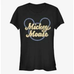 Budget 🔔 Disney Mickey Mouse Mickey Script 👧 Girls T-Shirt 🧨