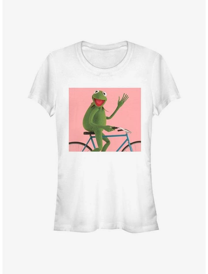 Brand new 😀 Disney The Muppets Biking Kermit 👧 Girls T-Shirt 🎉