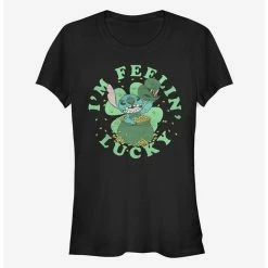 Flash Sale 👏 Disney Lilo & Stitch I'm Feelin Lucky 👧 Girls T-Shirt 🤩
