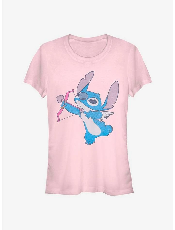 Cheapest 👍 Disney Lilo & Stitch Love Shot 👧 Girls T-Shirt 💯
