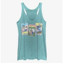 Coupon 🥰 Disney Lilo & Stitch Lilo Stitch Tarot 👧 Girls Tank 🔥