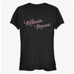 Deals 🛒 Disney Minnie Mouse Cursive Bow 👧 Girls T-Shirt ⌛