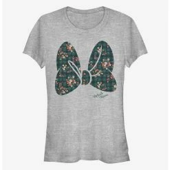 Budget 🎁 Disney Minnie Mouse Plaid Floral Bow 👧 Girls T-Shirt ✨