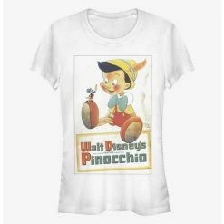 Best deal 🔔 Disney Pinocchio Vintaged Poster 👧 Girls T-Shirt 👏