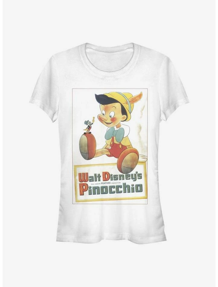 Best deal 🔔 Disney Pinocchio Vintaged Poster 👧 Girls T-Shirt 👏