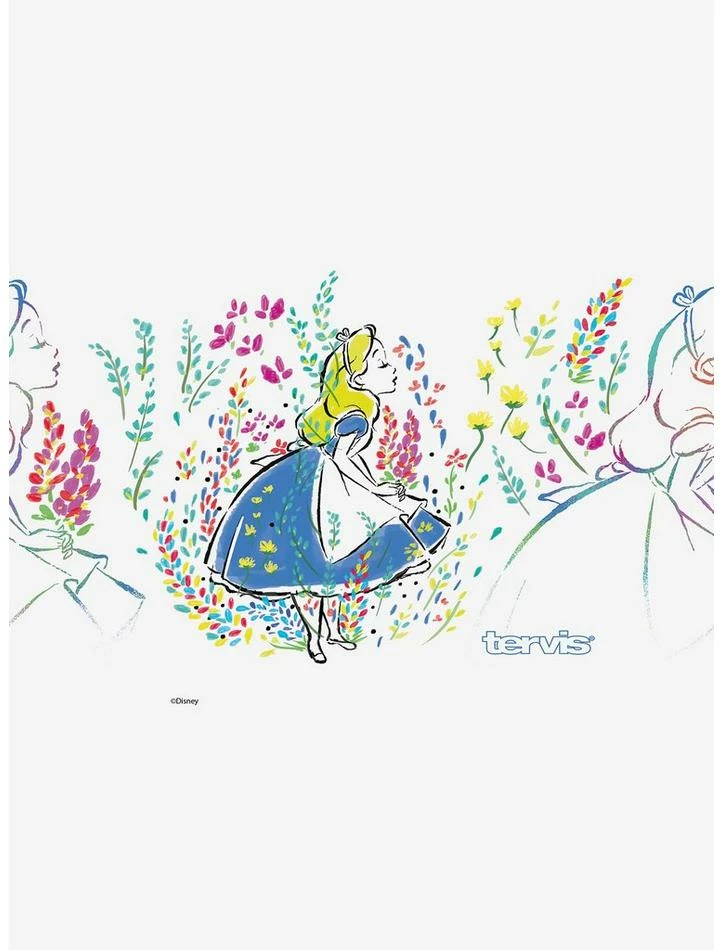 Outlet ⌛ Disney Alice In Wonderland Floral 20oz Stainless Steel Travel Mug 🛒 - Image 2