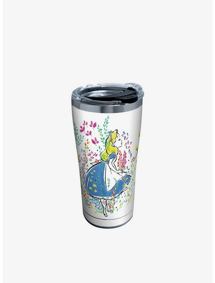 Outlet ⌛ Disney Alice In Wonderland Floral 20oz Stainless Steel Travel Mug 🛒