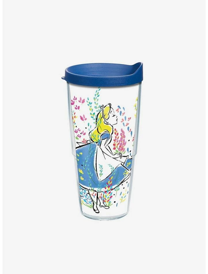 Cheap ๐ Disney Alice In Wonderland Floral 24oz Classic Tumbler With Lid ๐งจ