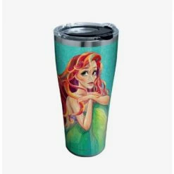 Discount ✨ Disney The Little Mermaid Ariel Crosshatch 30oz Stainless Steel Tumbler With Lid 🛒